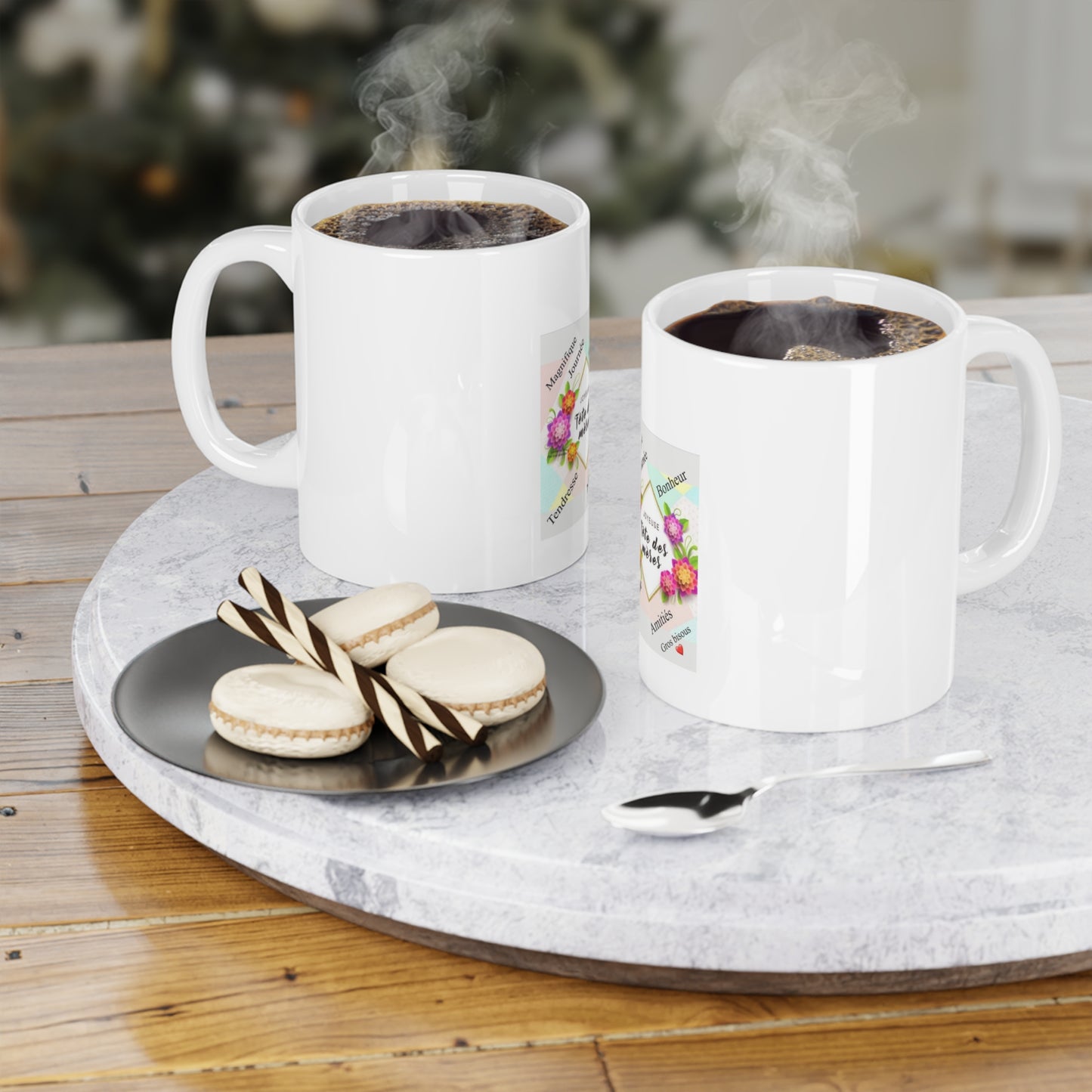 Floral Mother's Day Ceramic Mug | Joyeuse Fête des Mères Gift