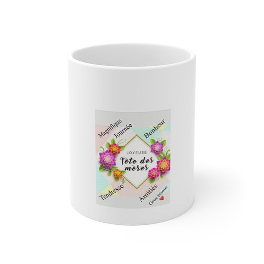 Floral Mother's Day Ceramic Mug | Joyeuse Fête des Mères Gift